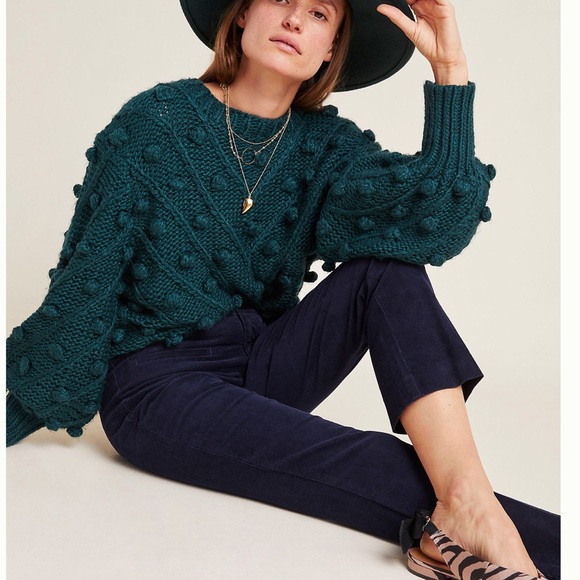 Anthropologie Pants - NWT ANTHROPOLOGIE CORDUROY CROPPED FLARE TROUSERS